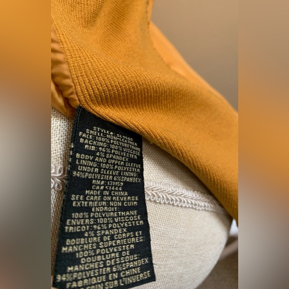Women's Mustard Yellow Moto Jacket - Picture 8 of 11